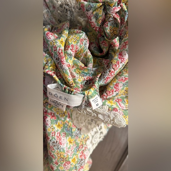 DOEN Floral Yellow Lace Maxi Dress - Picture 9 of 14